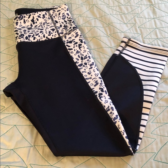 Apana Pants - Apana navy and white leggings